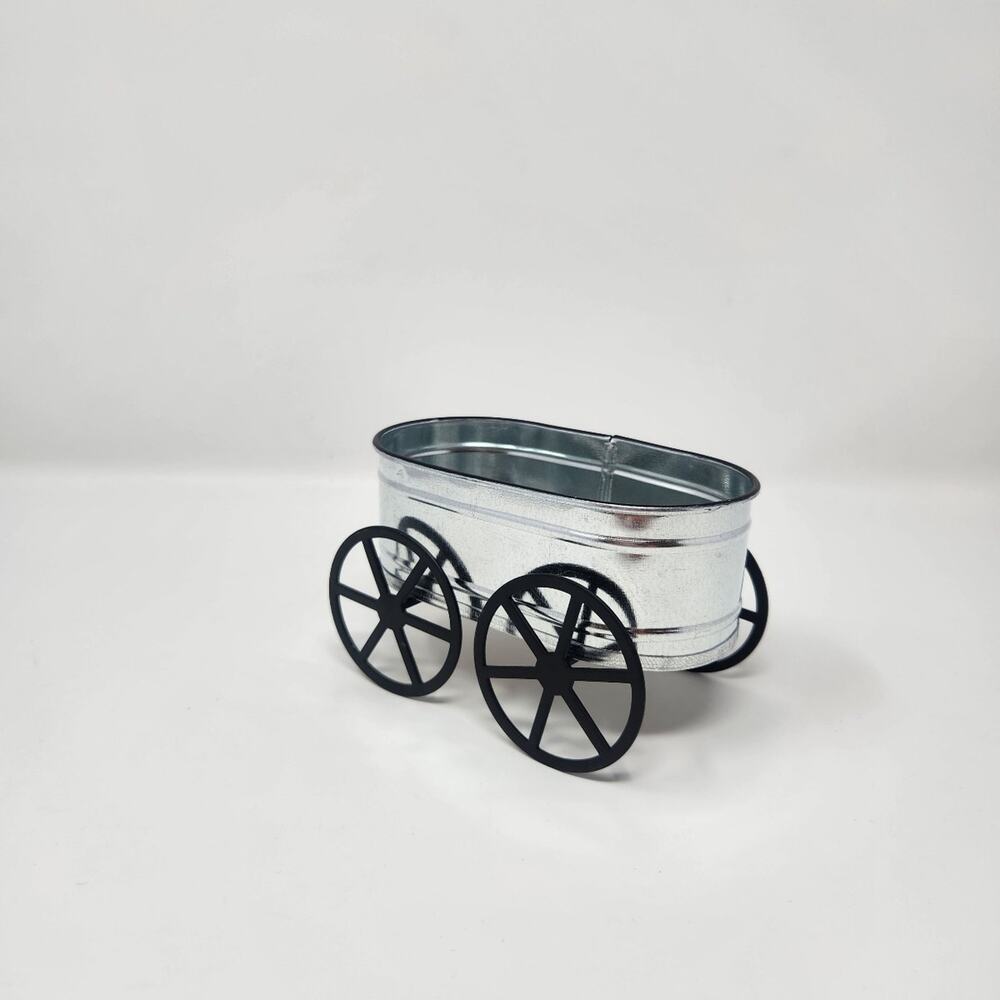Galvanized Mini Decor Wagon